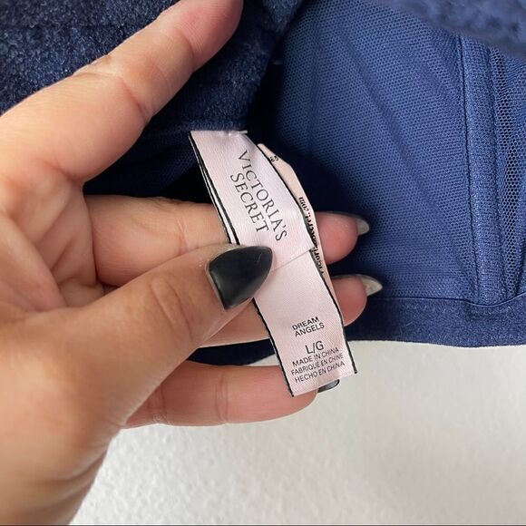 NWT Victoria’s Secret navy blue velvet mini bustier Sz L - Picture 7 of 8